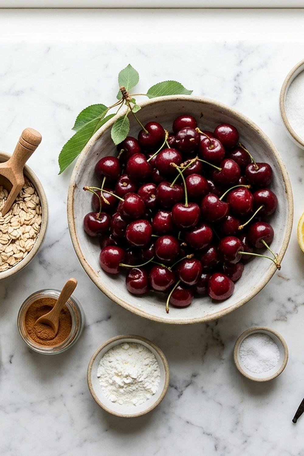Cherry Crumble Fresh Cherries Recipe ingredients