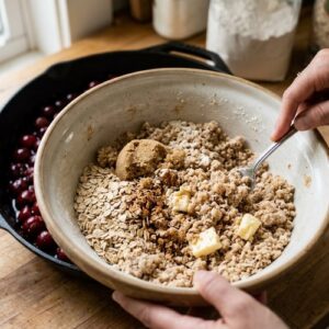 Cherry Crumble Fresh Cherries Recipe step 3